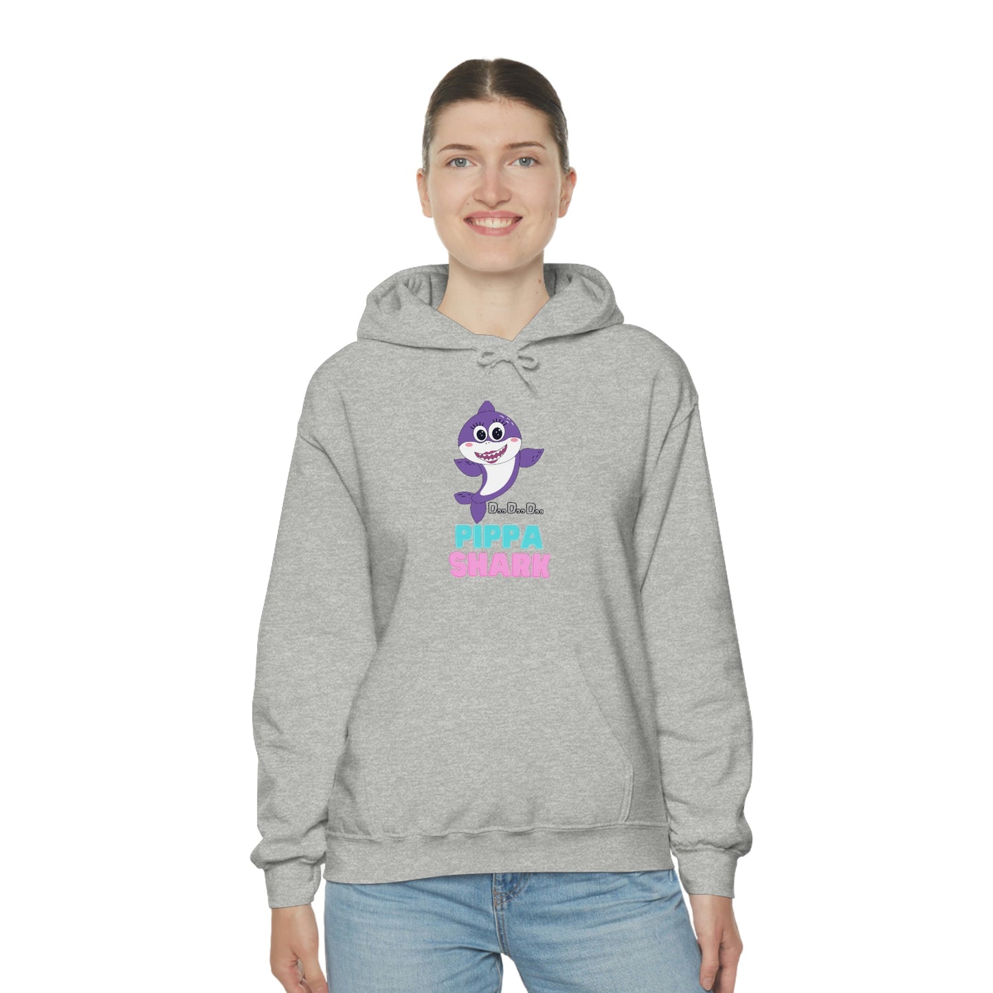 Pippa Shark Hoodie Unisex Heavy Blend Hooded Sweatshirt