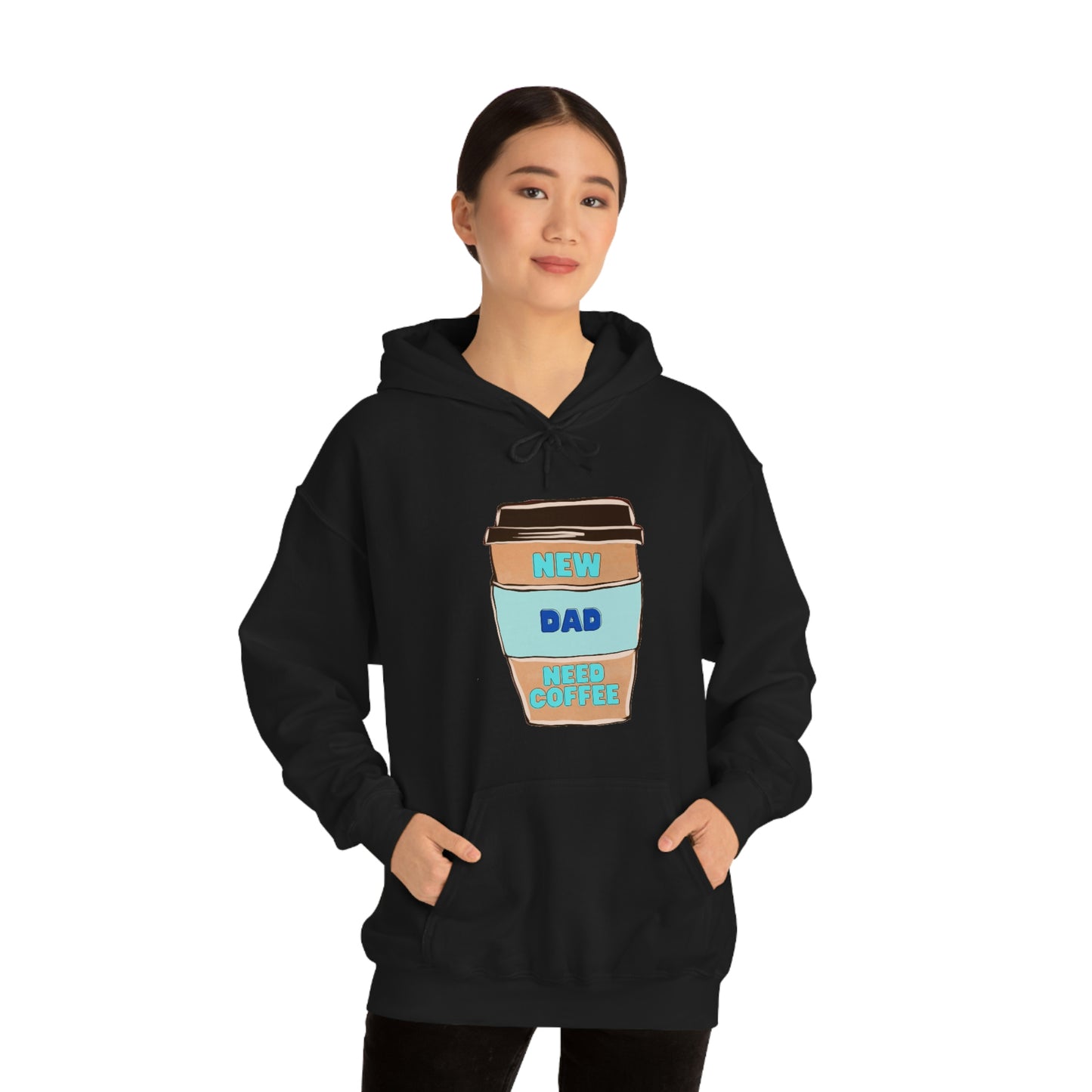 New Dad Need Coffee Hoodie Unisex Heavy Blend Hooded Sweatshirt