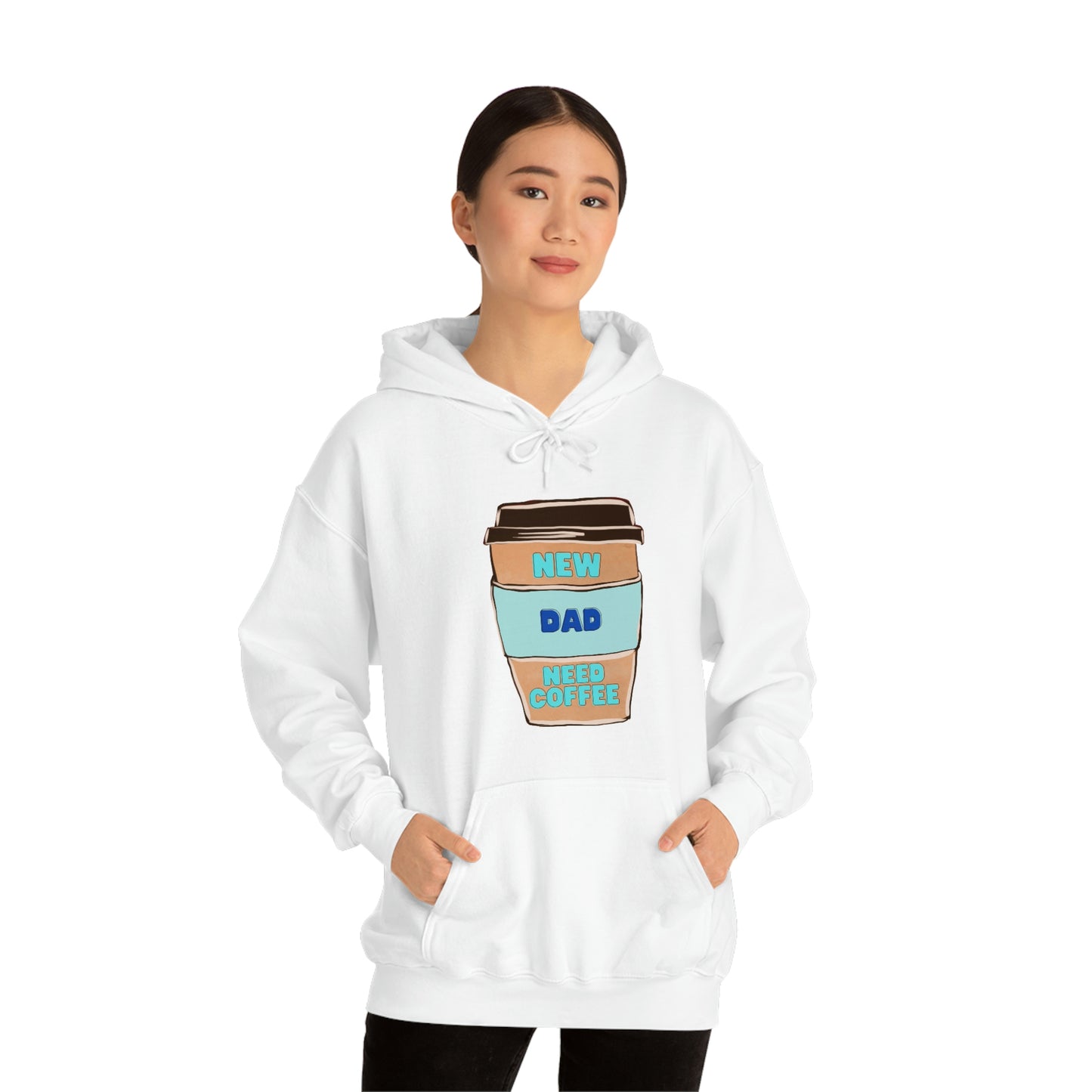 New Dad Need Coffee Hoodie Unisex Heavy Blend Hooded Sweatshirt