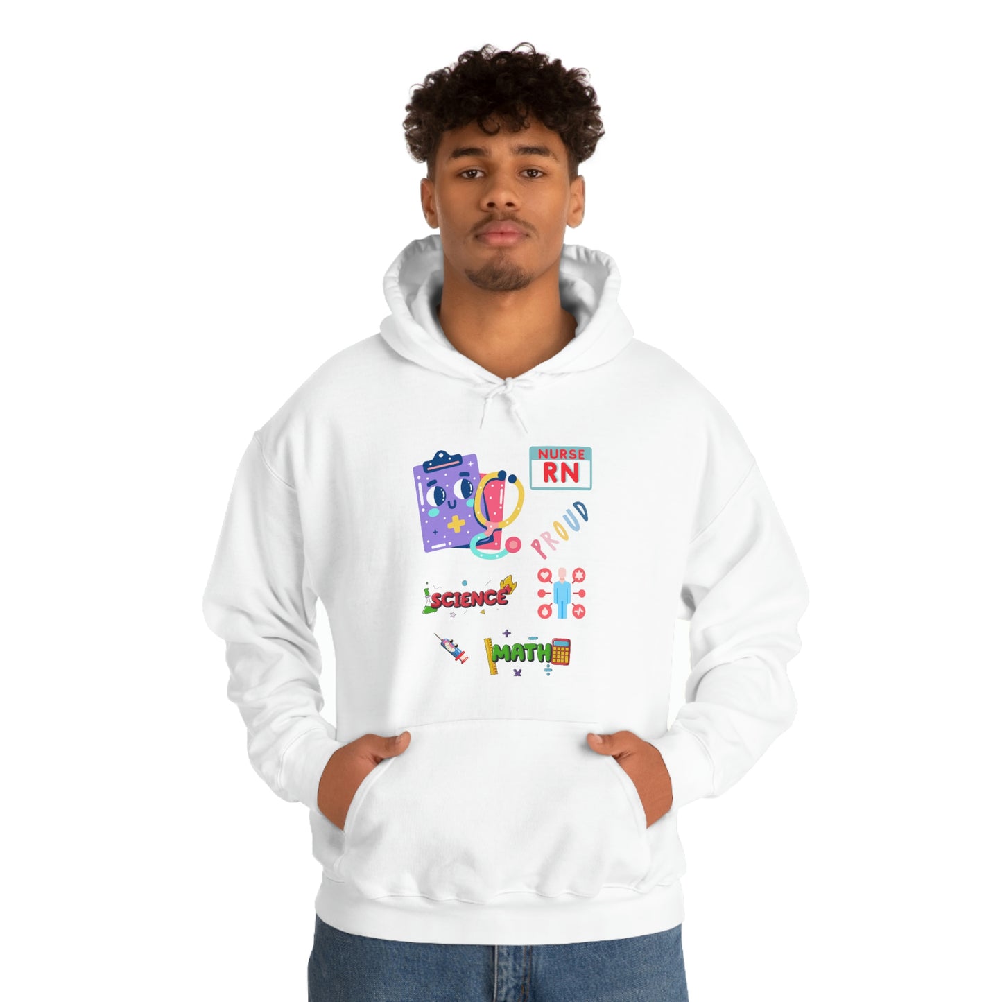 Nurse RN Unisex Heavy Blend Hooded Sweatshirt Hoodie