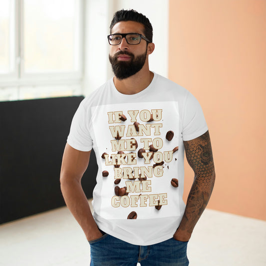 Single Jersey Men's T-shirt Coffee Makes Me Nice